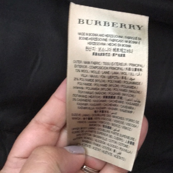 SOLD!!! NFS!! Burberry Belted Black Coat Preowned. - Picture 7 of 7